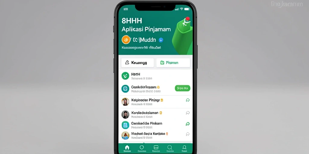 Antarmuka aplikasi Pinjaman yang ramah pengguna.