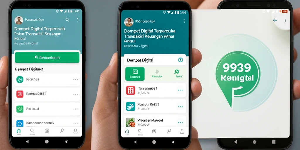 Tampilan intuitif dan elegan dari aplikasi Dompet Digital 9939.