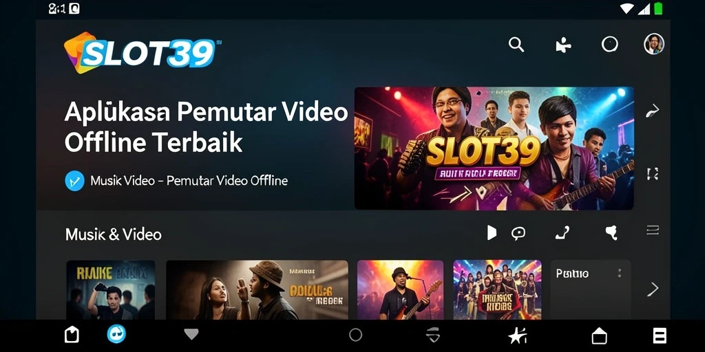 Antarmuka SLOT39 yang sederhana dan fungsional untuk pemutaran video.