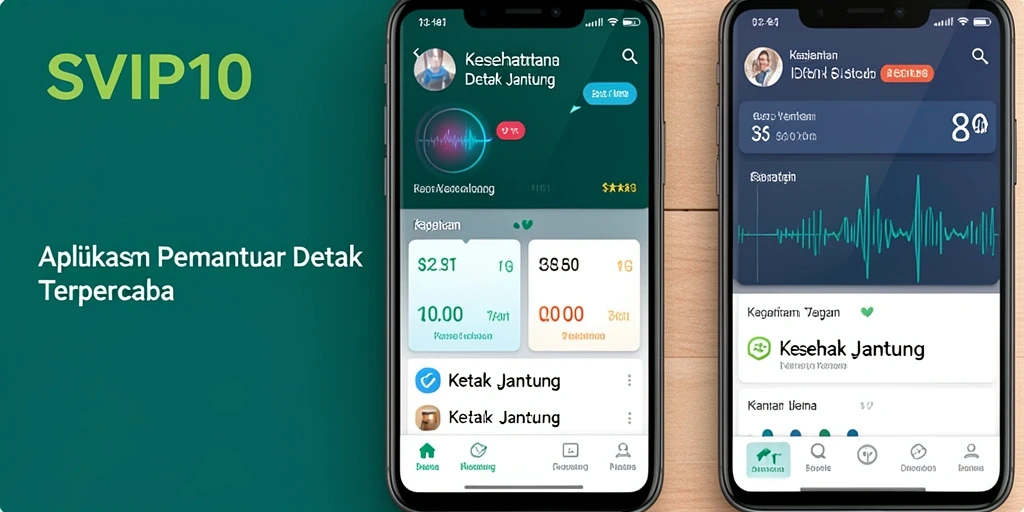 Antarmuka SVIP10 yang informatif untuk pemantauan detak jantung.