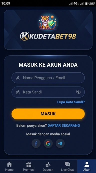 Langkah Mudah Masuk Akun kudetabet98